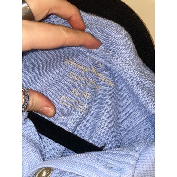 Tommy Bahama IslandZone Emfielder 2.0 Polo Shirt - Light Sky Hthr, Sz XL, MP $99 - Picture 3 of 13